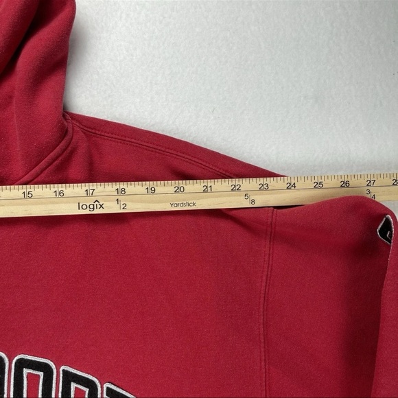Cinch Sport Men's Jacket Sz XL Red Hooded Stadium Fits Like LGE Zip Front FLAW - Picture 11 of 14